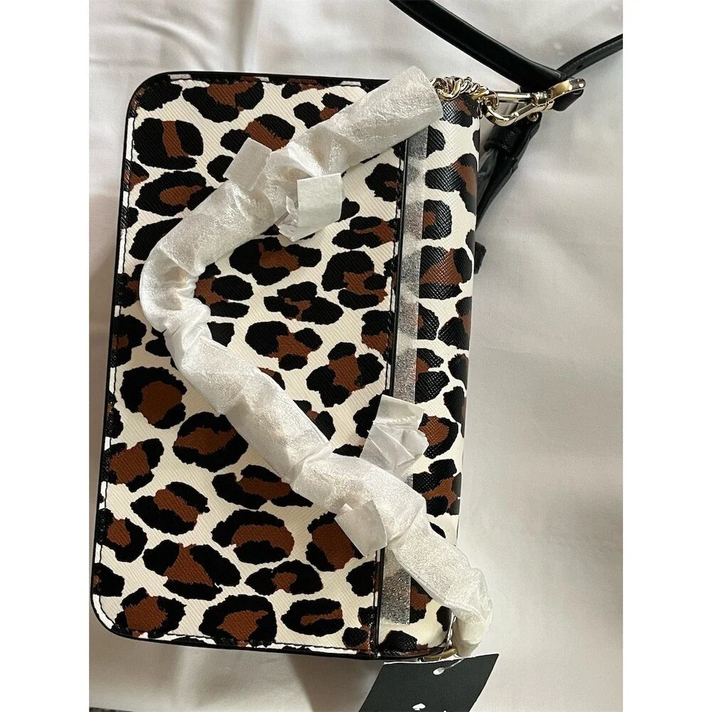 SOLD 
Kate Spade New York Madison Small Flap Crossbody Bag Black Leopard Print - Picture 5 of 10